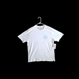Hurley Men's White Everyday Whirlpool Short Sleeve Tee Size Large Graphic Logo